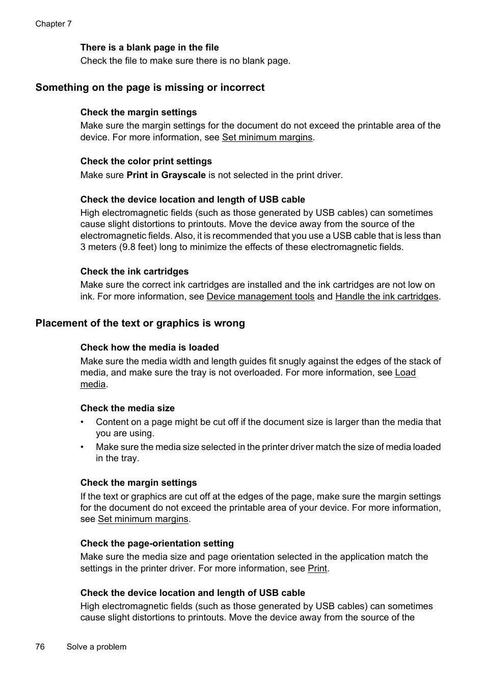 Placement of the text or graphics is wrong | HP OFFICEJET 4500 User Manual | Page 80 / 228