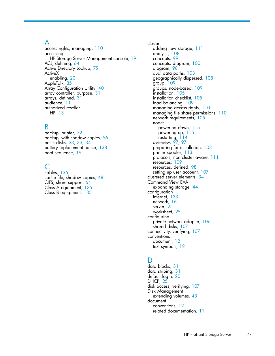 HP ProLiant DL585 G2 Storage-Server User Manual | Page 147 / 150