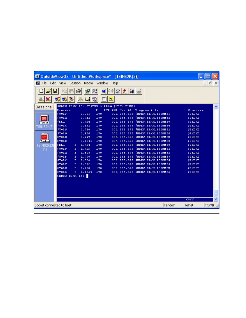 Figure 3-15, Status of processes on the server | HP Integrity NonStop J-Series User Manual | Page 40 / 96