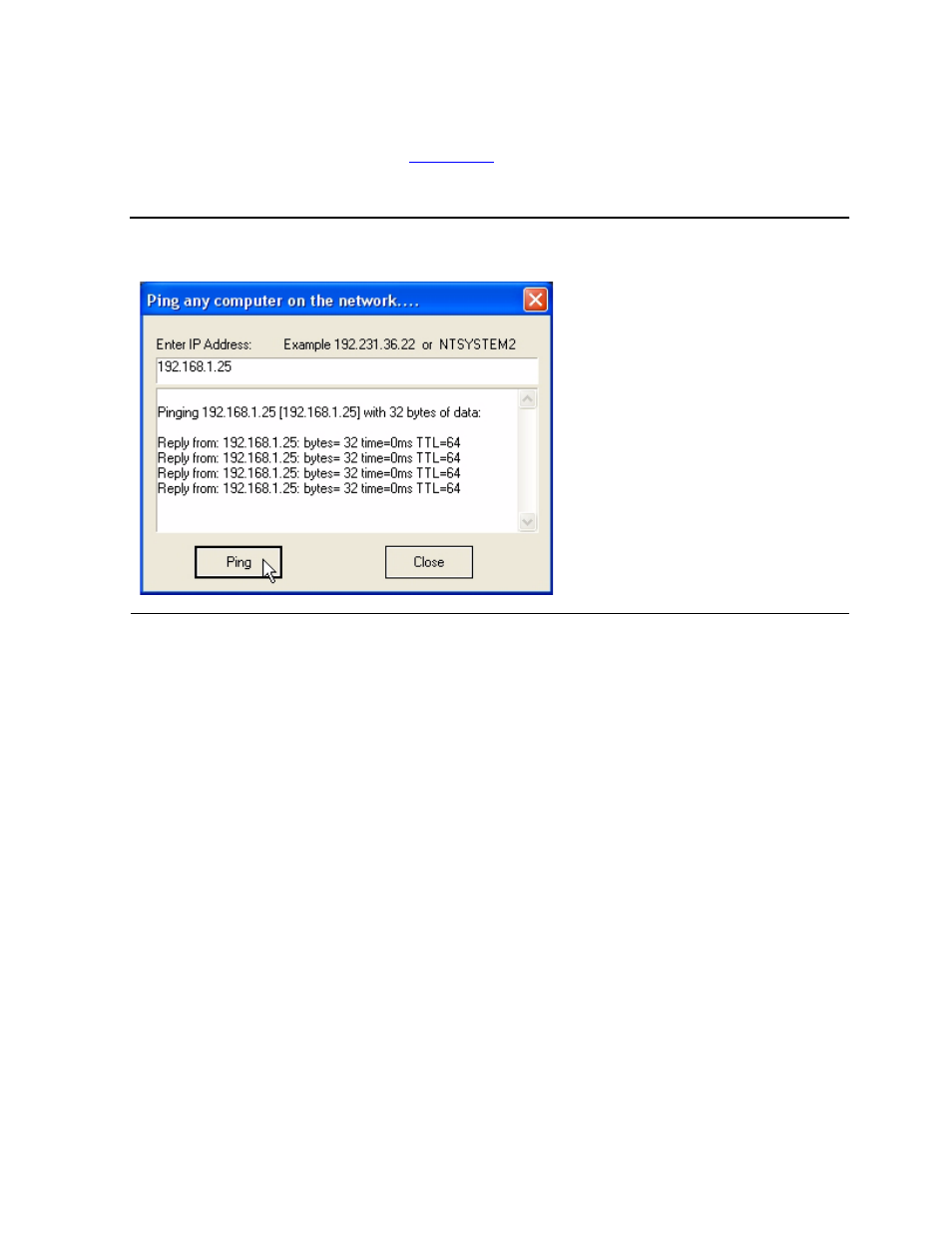 Ping, Figure 5-2, Main tab - ping utility | HP Integrity NonStop J-Series User Manual | Page 53 / 96