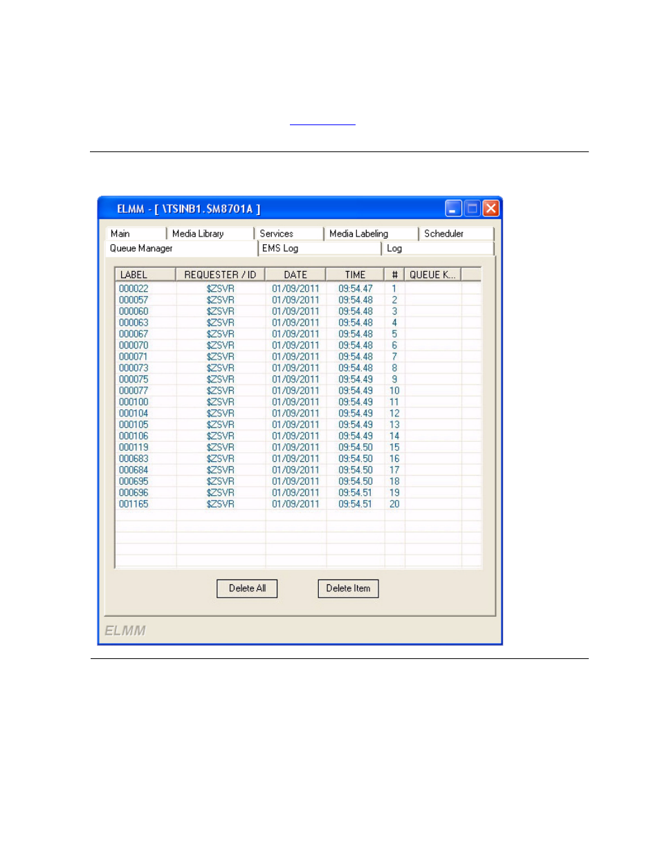 Queue manager tab, Figure 5-22 | HP Integrity NonStop J-Series User Manual | Page 78 / 96