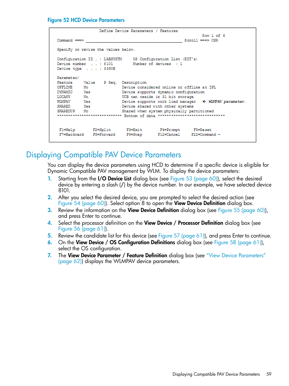 Displaying compatible pav device parameters, Displaying compatible pav device | HP StorageWorks XP Remote Web Console Software User Manual | Page 59 / 75