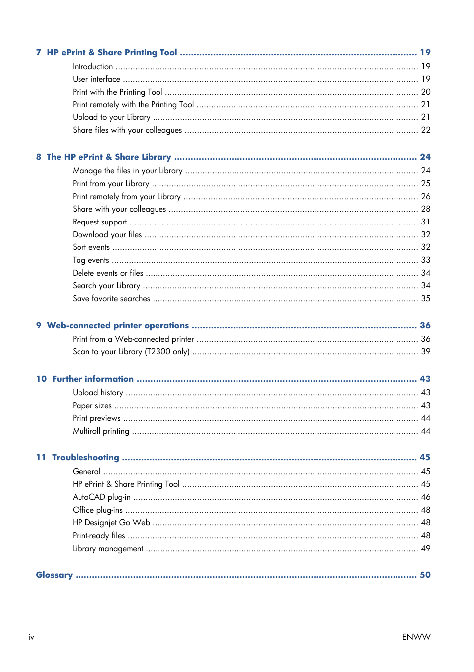 HP Designjet T1300 ePrinter User Manual | Page 4 / 54