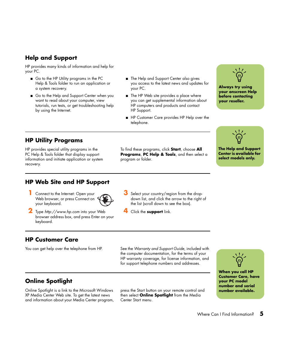 HP Media Center m477.uk Desktop PC User Manual | Page 11 / 232