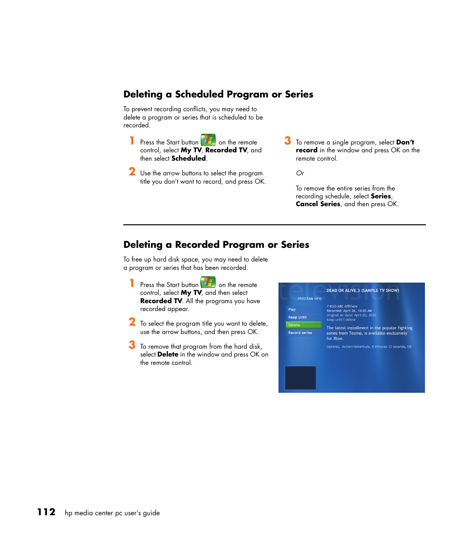 HP Media Center m477.uk Desktop PC User Manual | Page 118 / 232