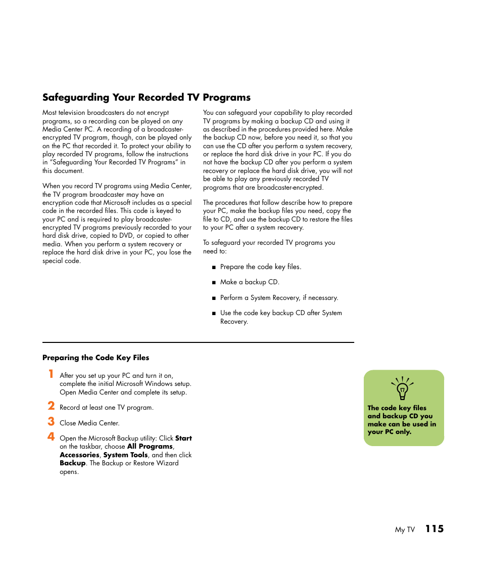 HP Media Center m477.uk Desktop PC User Manual | Page 121 / 232