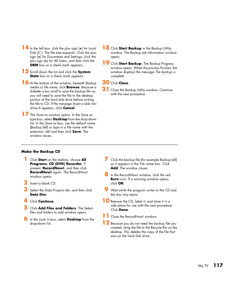 HP Media Center m477.uk Desktop PC User Manual | Page 123 / 232