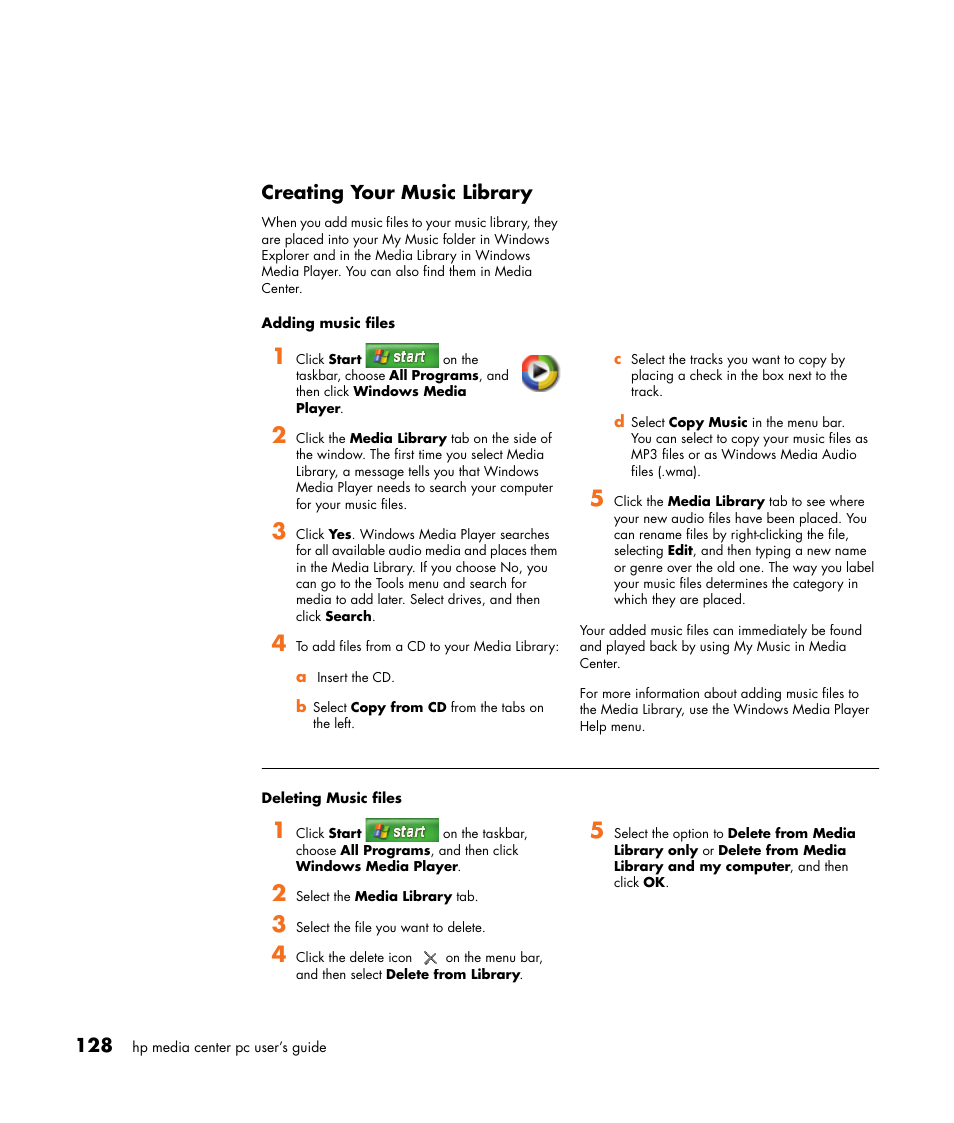 HP Media Center m477.uk Desktop PC User Manual | Page 134 / 232