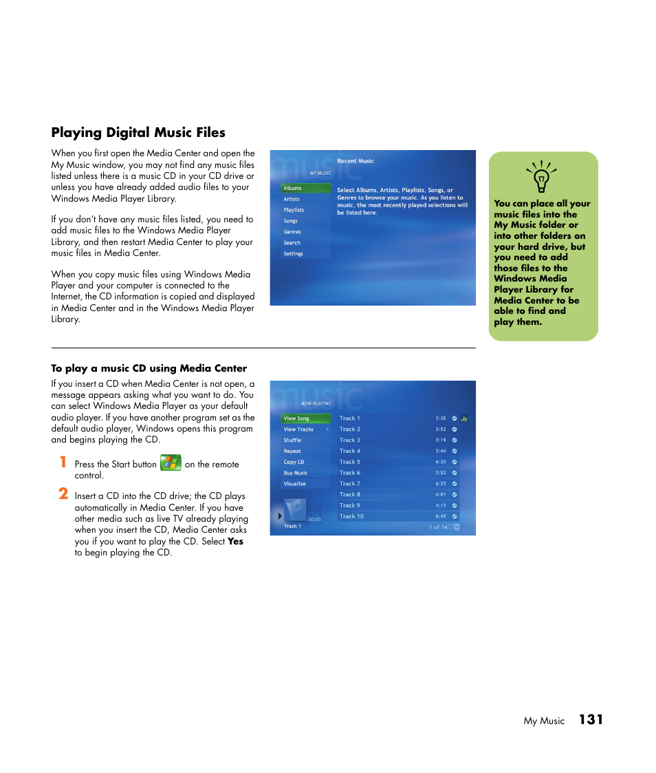 HP Media Center m477.uk Desktop PC User Manual | Page 137 / 232