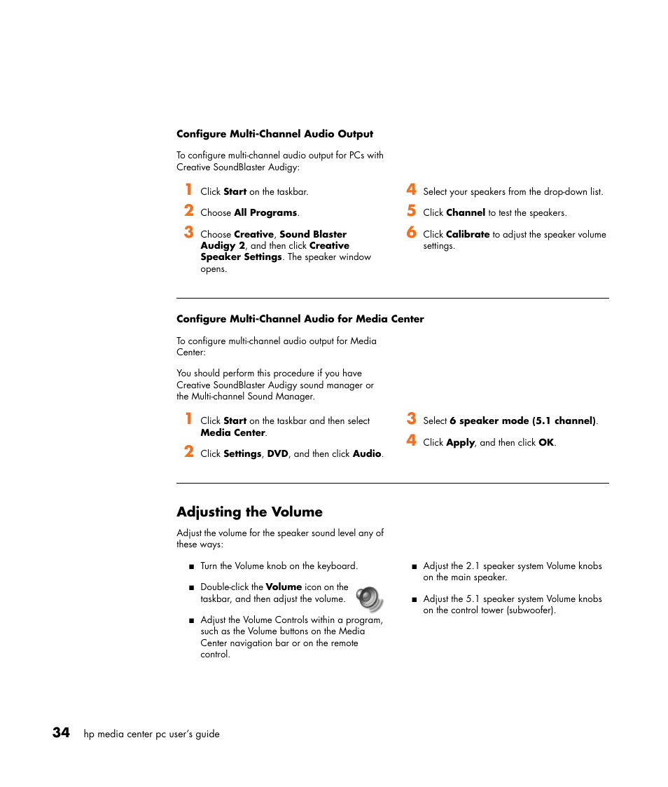 HP Media Center m477.uk Desktop PC User Manual | Page 40 / 232
