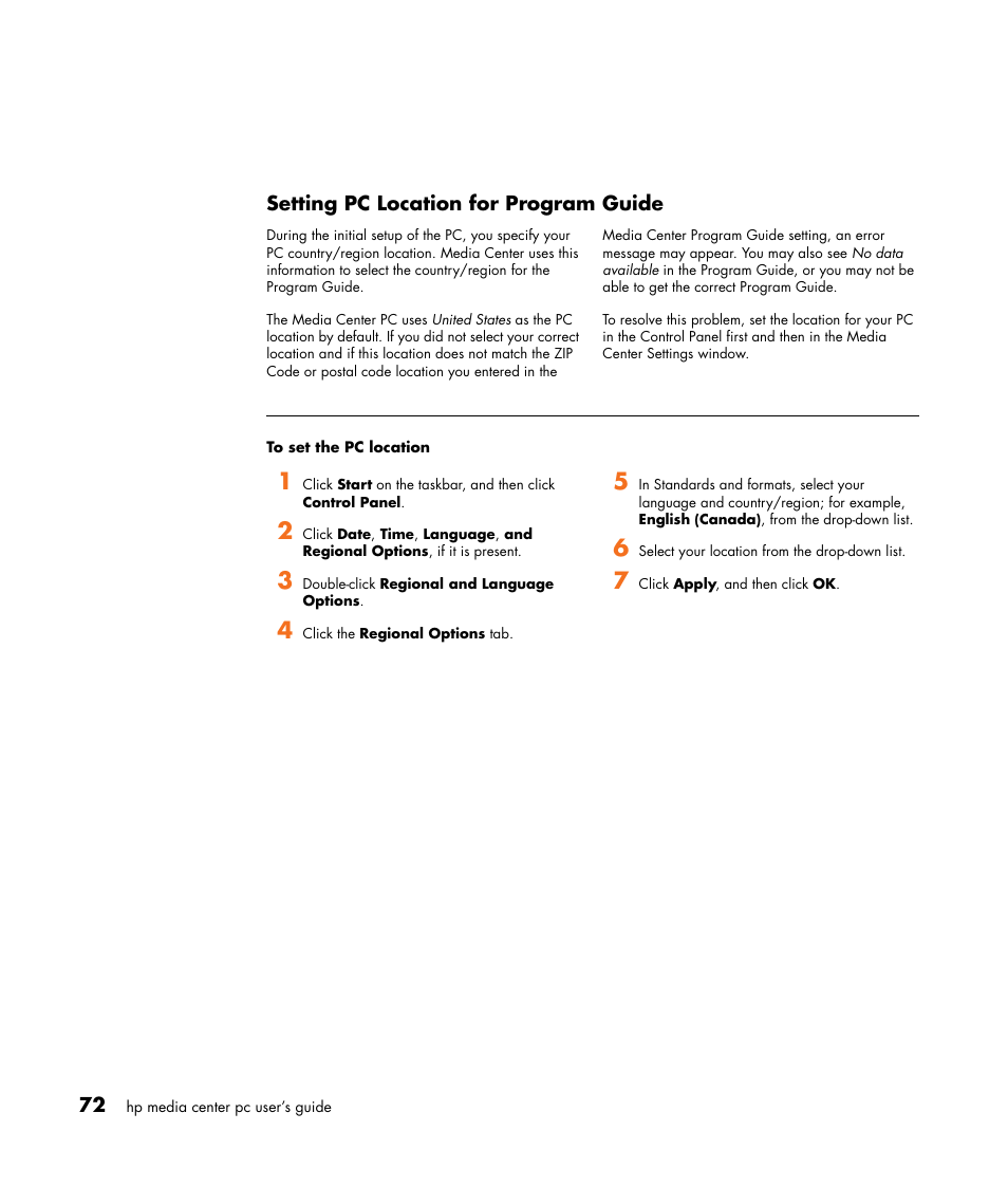 HP Media Center m477.uk Desktop PC User Manual | Page 78 / 232