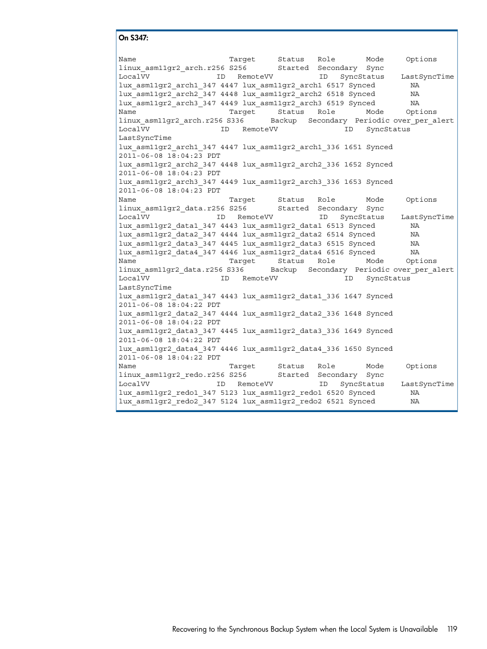 HP 3PAR Application Software Suite for Oracle User Manual | Page 119 / 194
