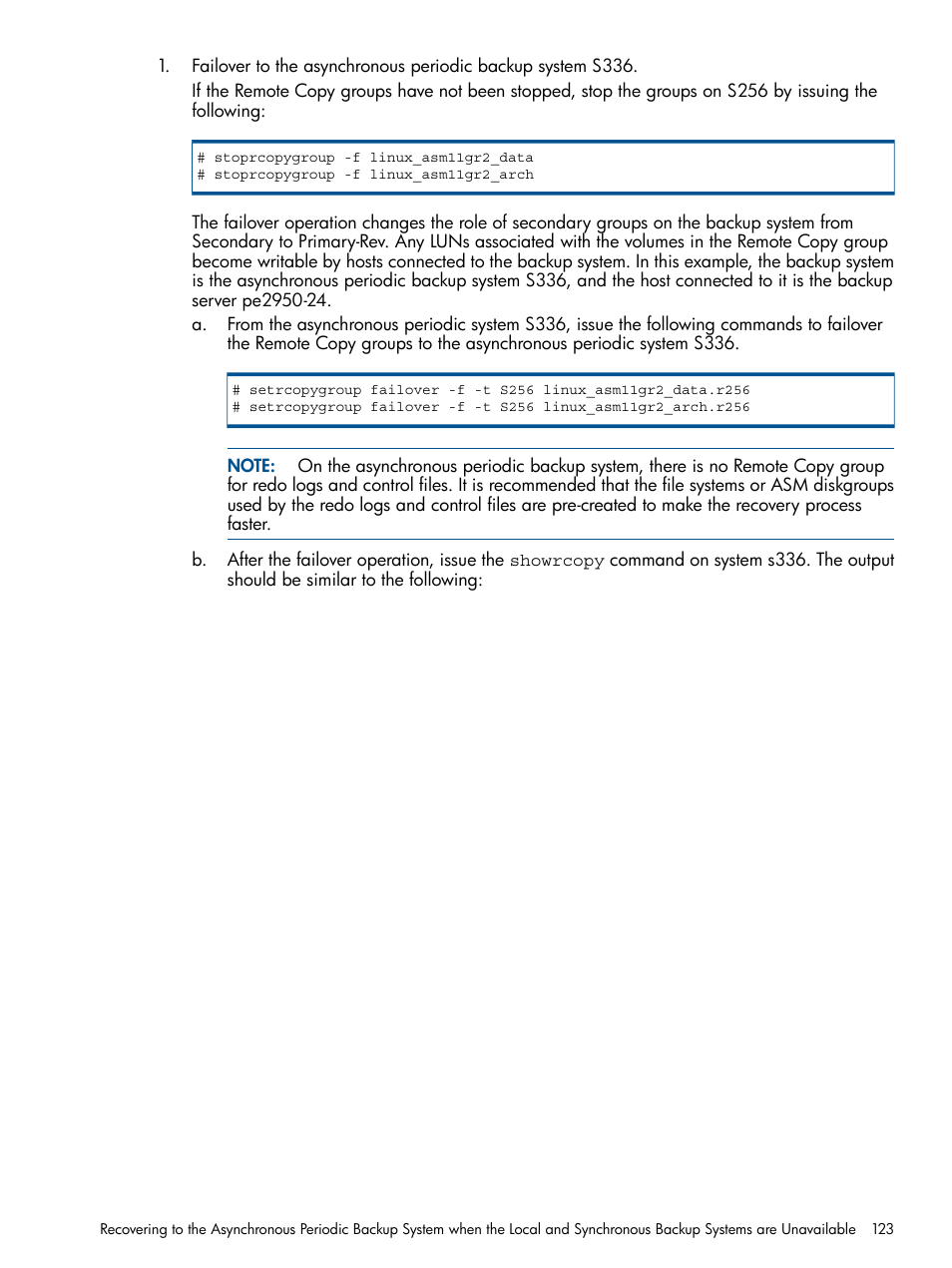 HP 3PAR Application Software Suite for Oracle User Manual | Page 123 / 194
