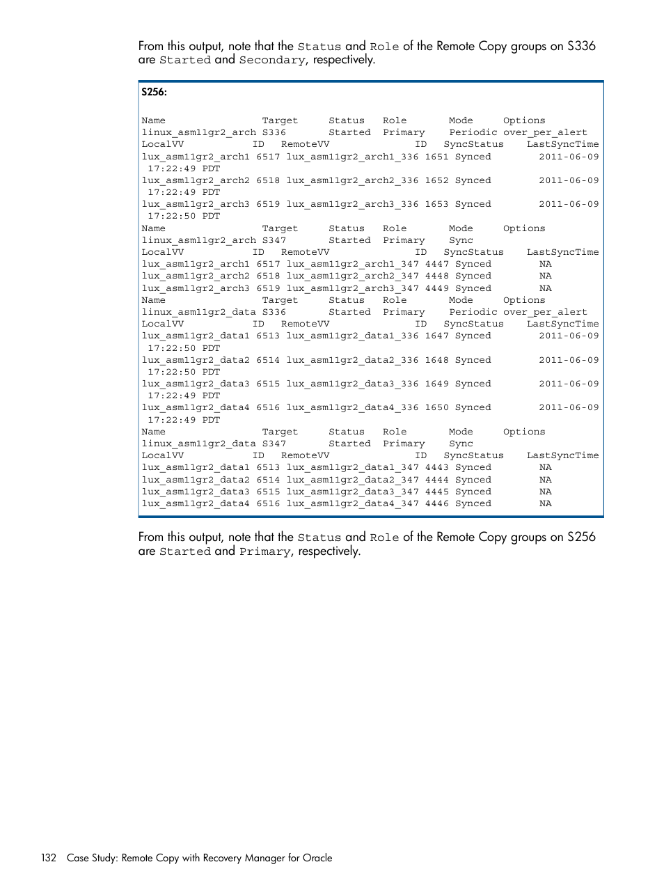 HP 3PAR Application Software Suite for Oracle User Manual | Page 132 / 194