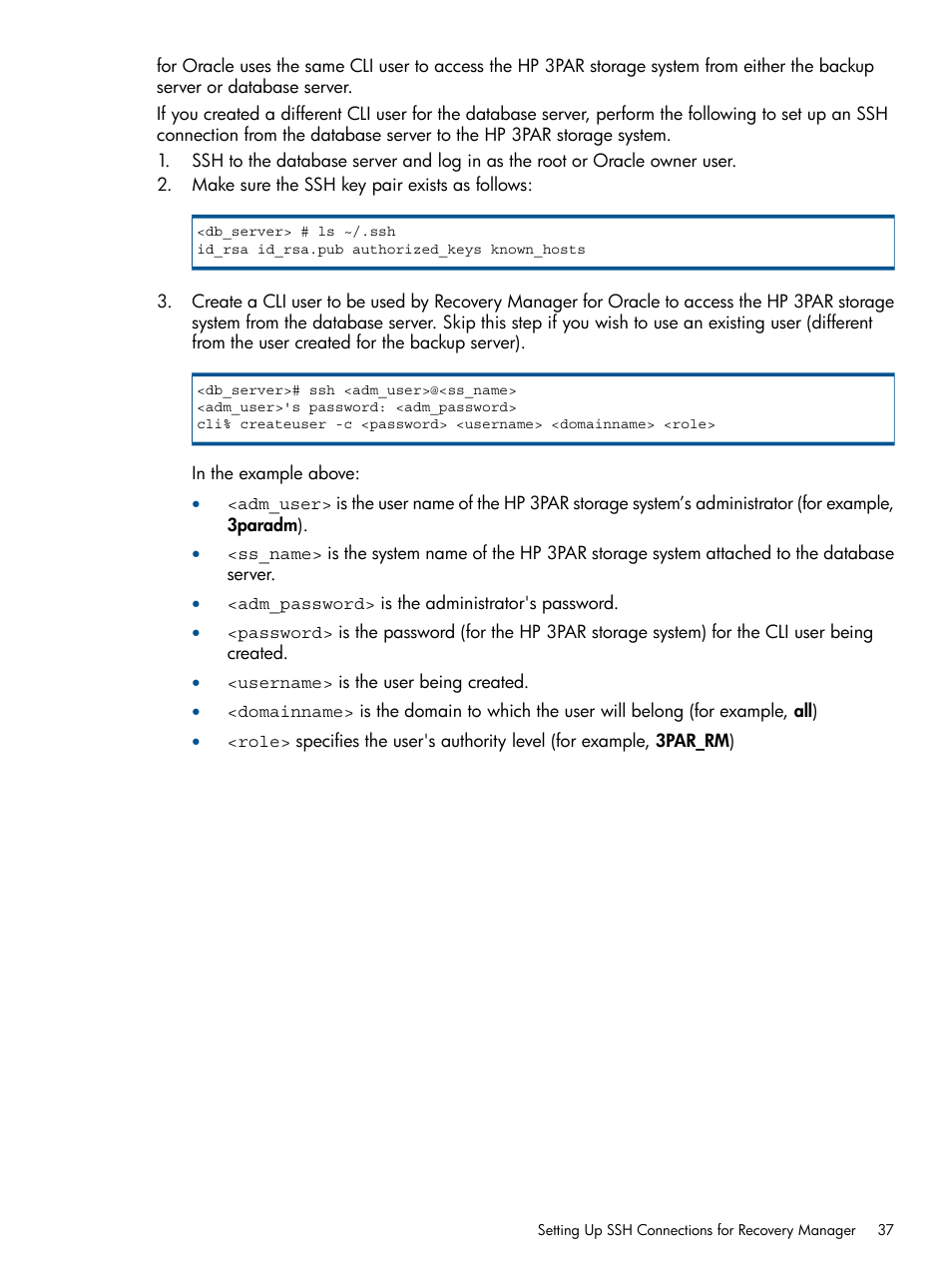 HP 3PAR Application Software Suite for Oracle User Manual | Page 37 / 194