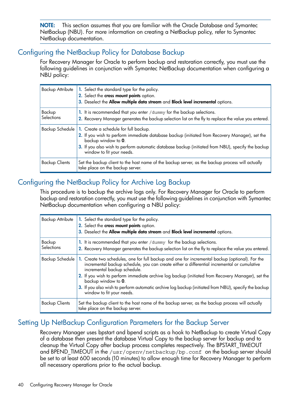 HP 3PAR Application Software Suite for Oracle User Manual | Page 40 / 194