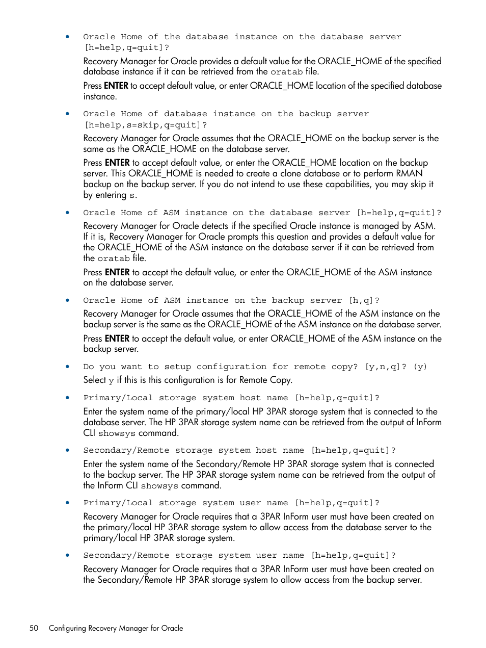 HP 3PAR Application Software Suite for Oracle User Manual | Page 50 / 194