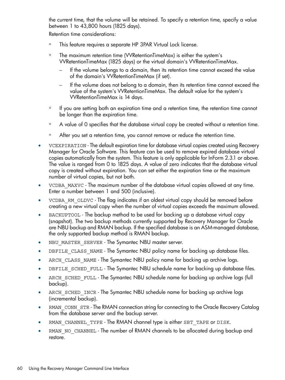 HP 3PAR Application Software Suite for Oracle User Manual | Page 60 / 194