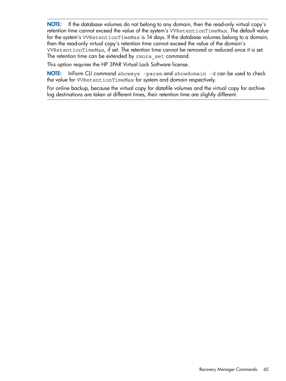 HP 3PAR Application Software Suite for Oracle User Manual | Page 65 / 194