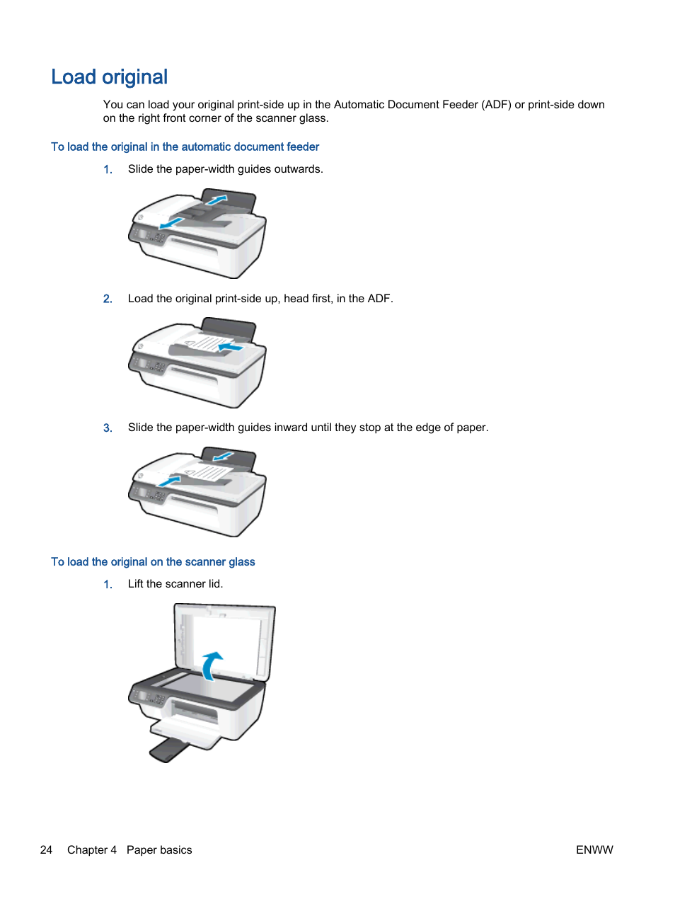 Load original | HP Officejet 2621 All-in-One Printer User Manual | Page 28 / 140