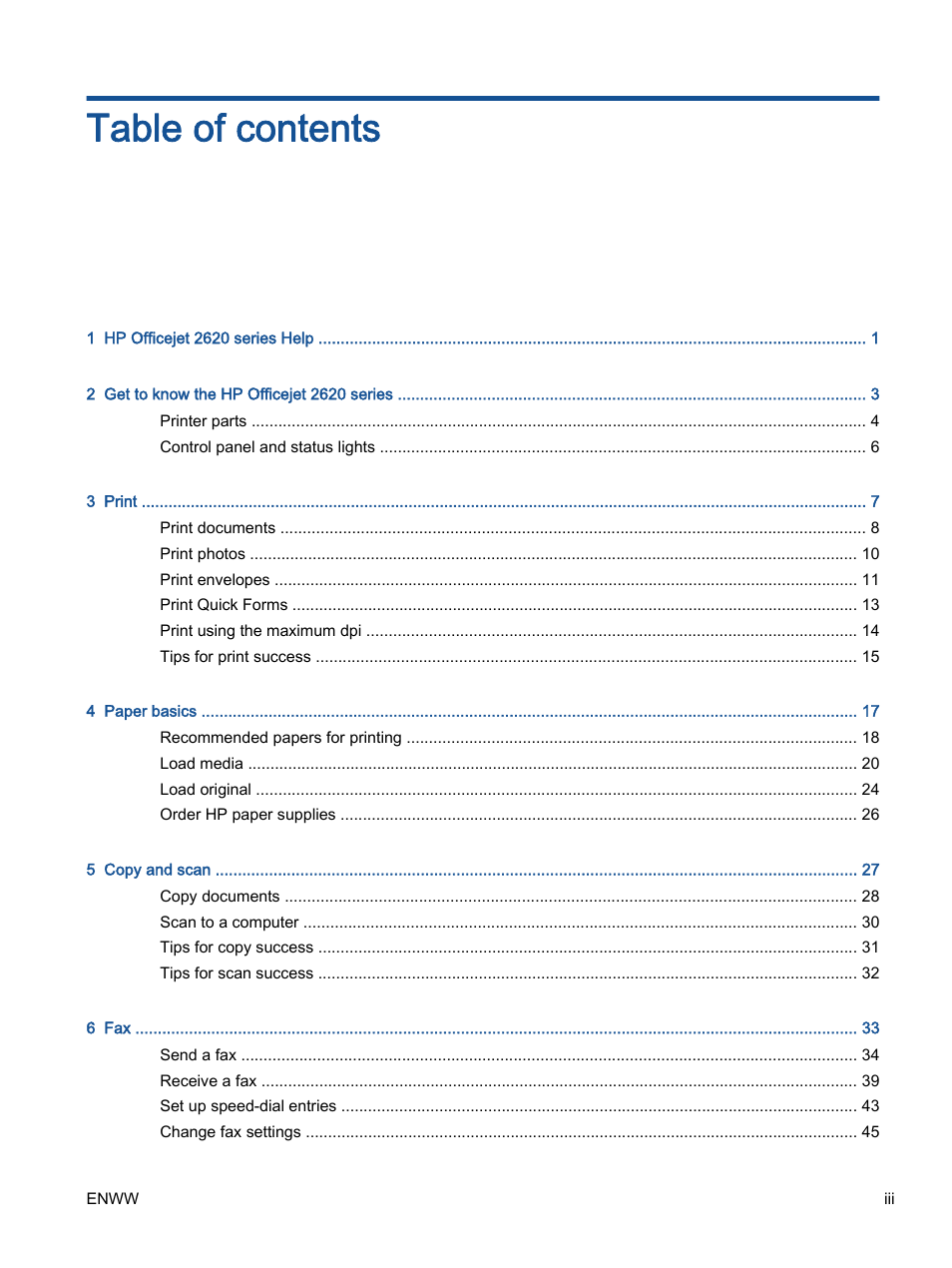HP Officejet 2621 All-in-One Printer User Manual | Page 3 / 140