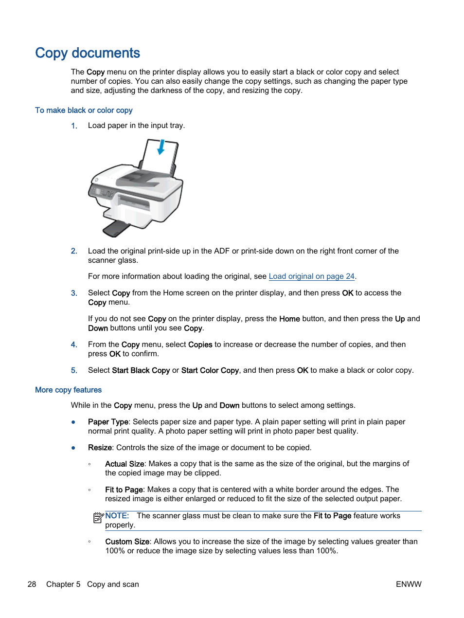 Copy documents | HP Officejet 2621 All-in-One Printer User Manual | Page 32 / 140