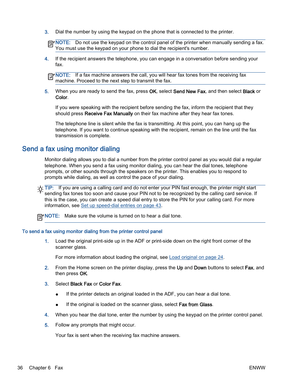 Send a fax using monitor dialing | HP Officejet 2621 All-in-One Printer User Manual | Page 40 / 140