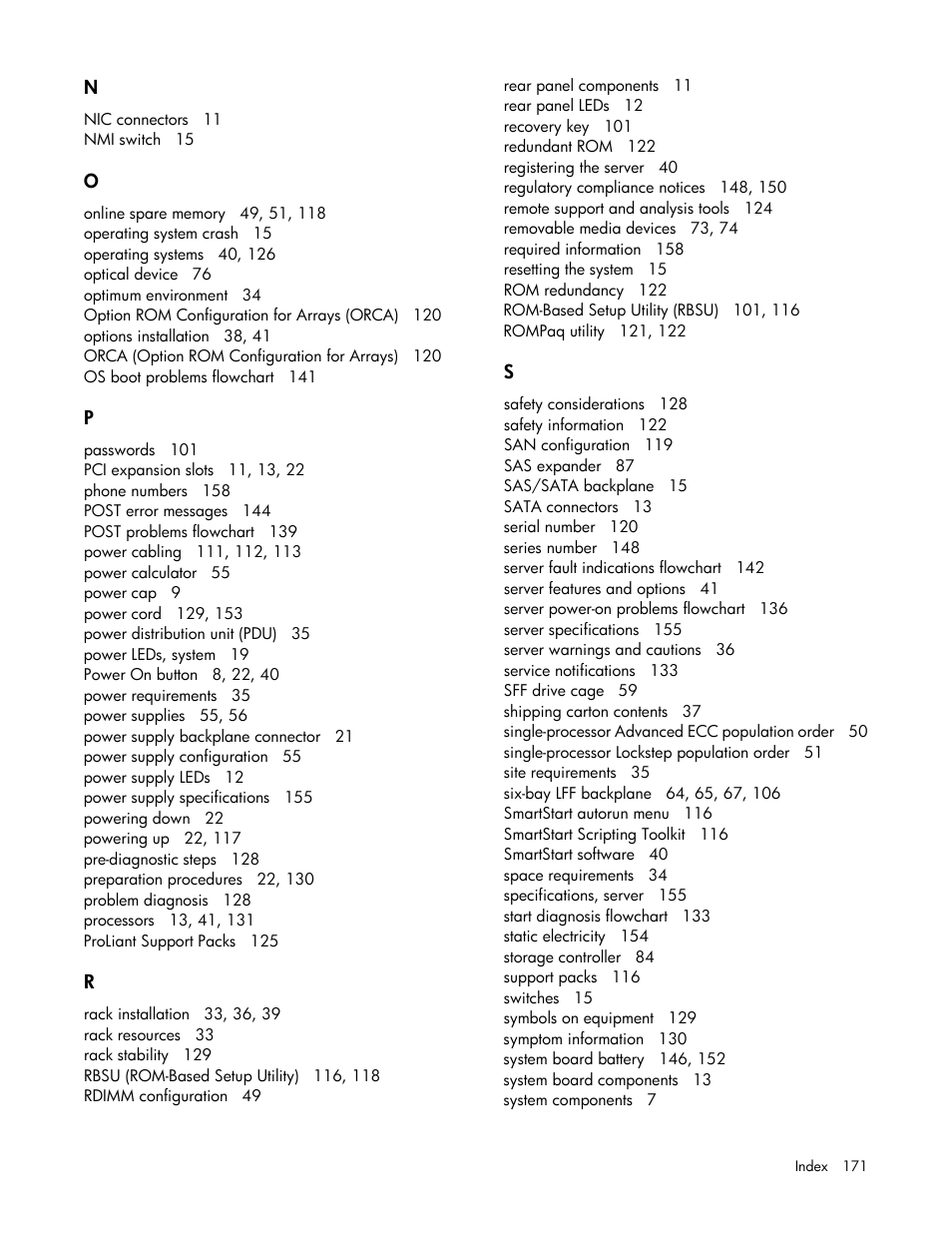 HP ProLiant ML370 G6 Server User Manual | Page 171 / 172