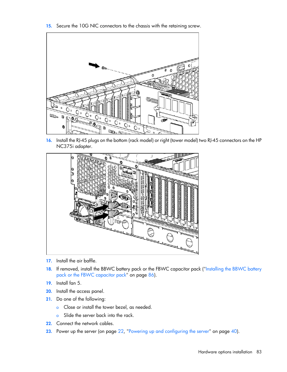 HP ProLiant ML370 G6 Server User Manual | Page 83 / 172