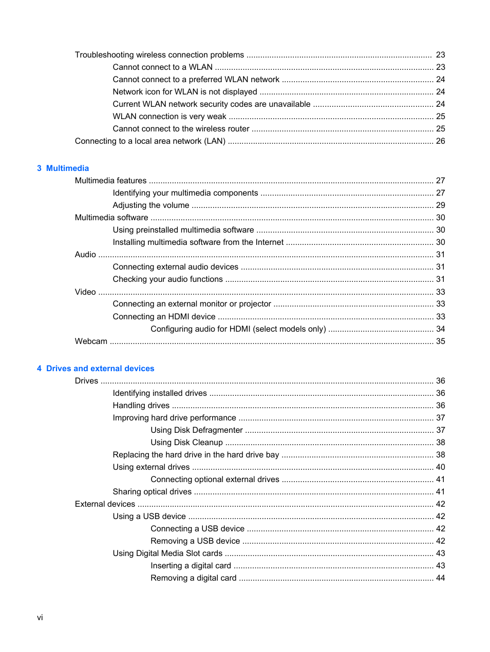 HP Pavilion dm1-1020ed Entertainment Notebook PC User Manual | Page 6 / 96