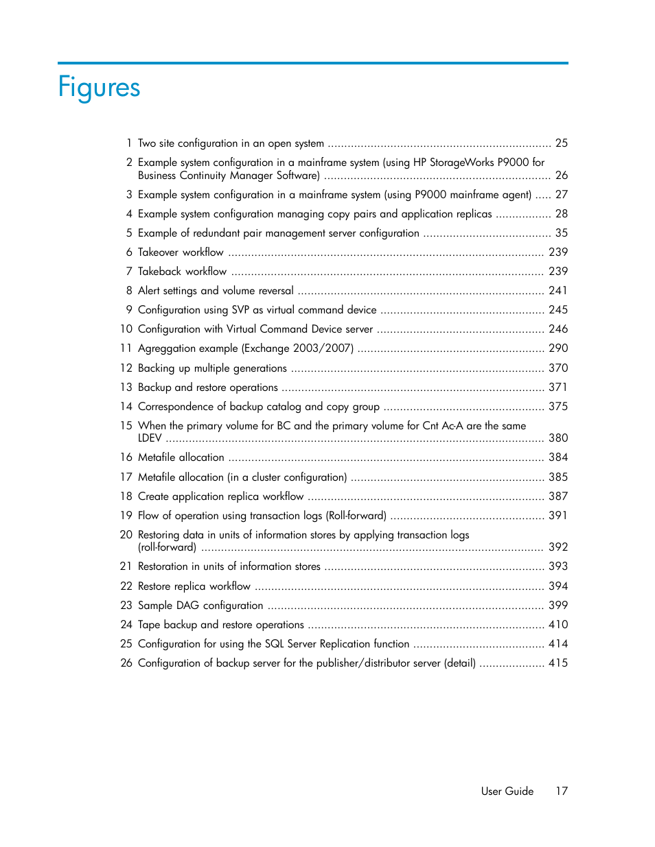 Figures | HP XP Racks User Manual | Page 17 / 482