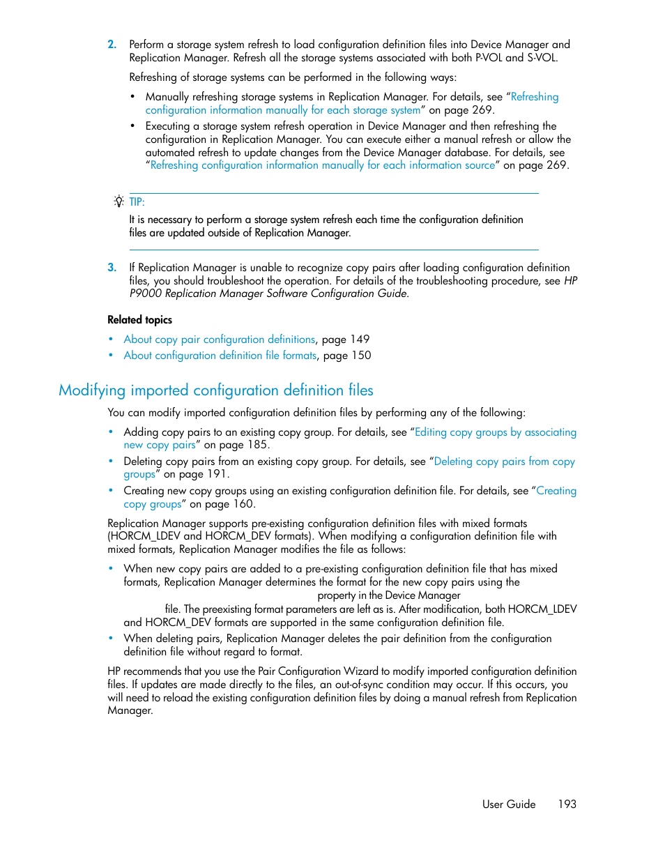 Modifying imported configuration definition files | HP XP Racks User Manual | Page 193 / 482