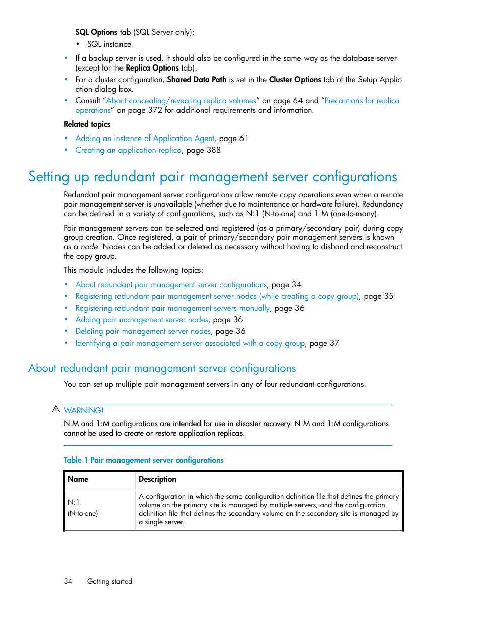 Pair management server configurations | HP XP Racks User Manual | Page 34 / 482