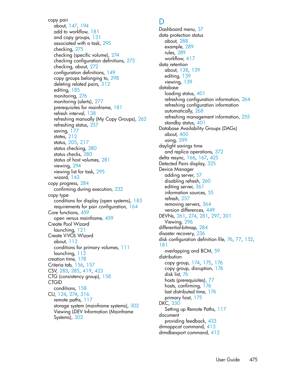 HP XP Racks User Manual | Page 475 / 482