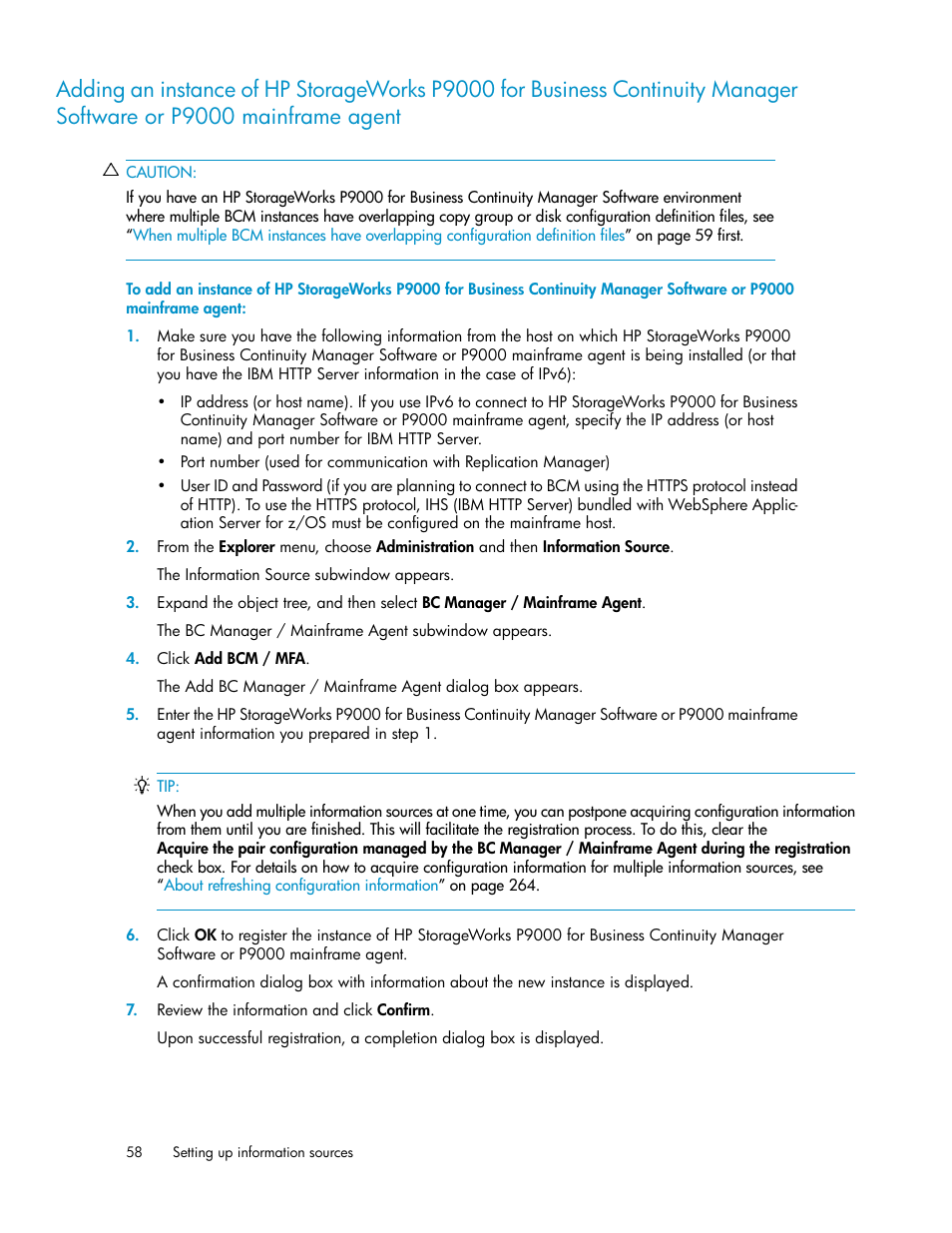 P9000 mainframe agent | HP XP Racks User Manual | Page 58 / 482
