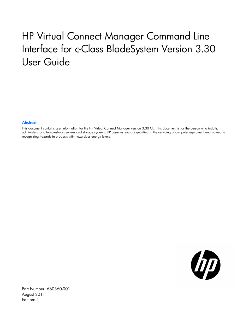 HP Virtual Connect 8Gb 24-port Fibre Channel Module for c-Class BladeSystem User Manual | 162 pages