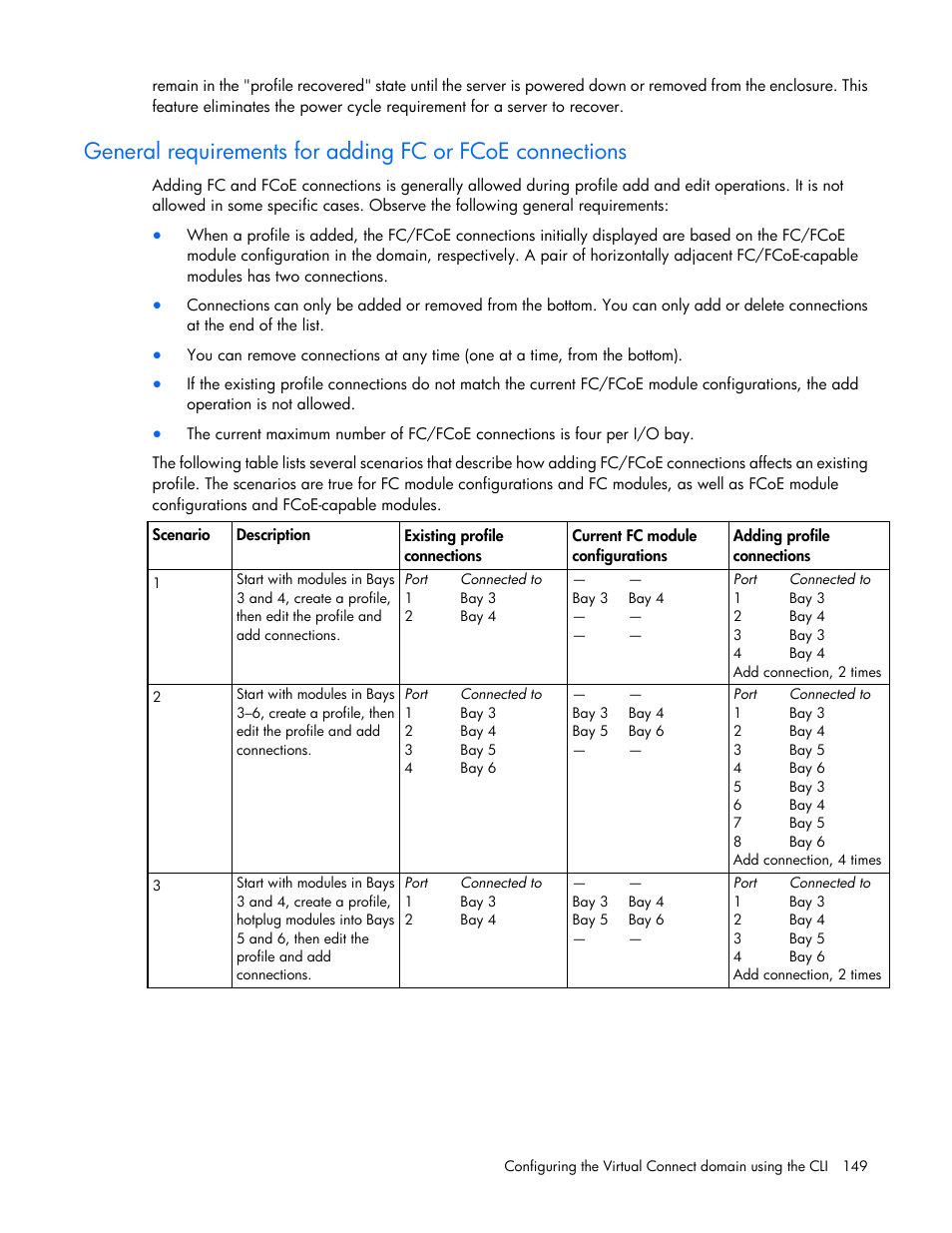 HP Virtual Connect 8Gb 24-port Fibre Channel Module for c-Class BladeSystem User Manual | Page 149 / 162