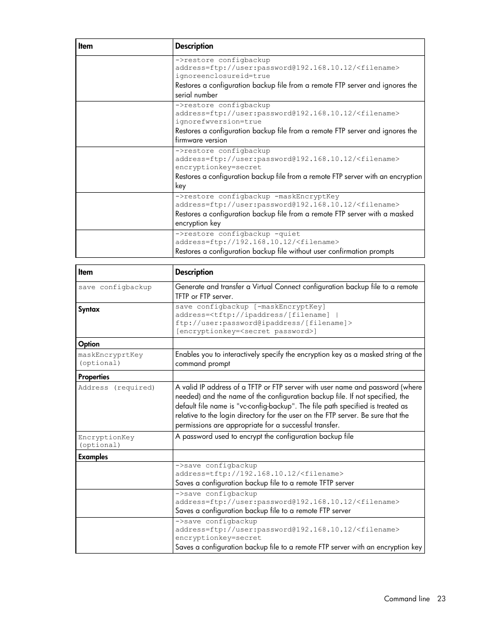 HP Virtual Connect 8Gb 24-port Fibre Channel Module for c-Class BladeSystem User Manual | Page 23 / 162