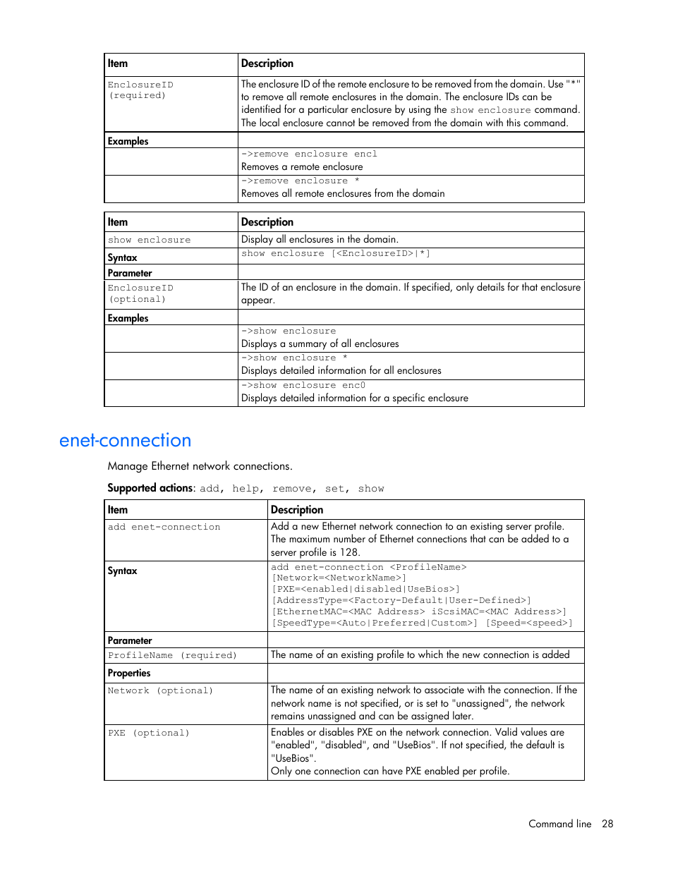 Enet-connection | HP Virtual Connect 8Gb 24-port Fibre Channel Module for c-Class BladeSystem User Manual | Page 28 / 162