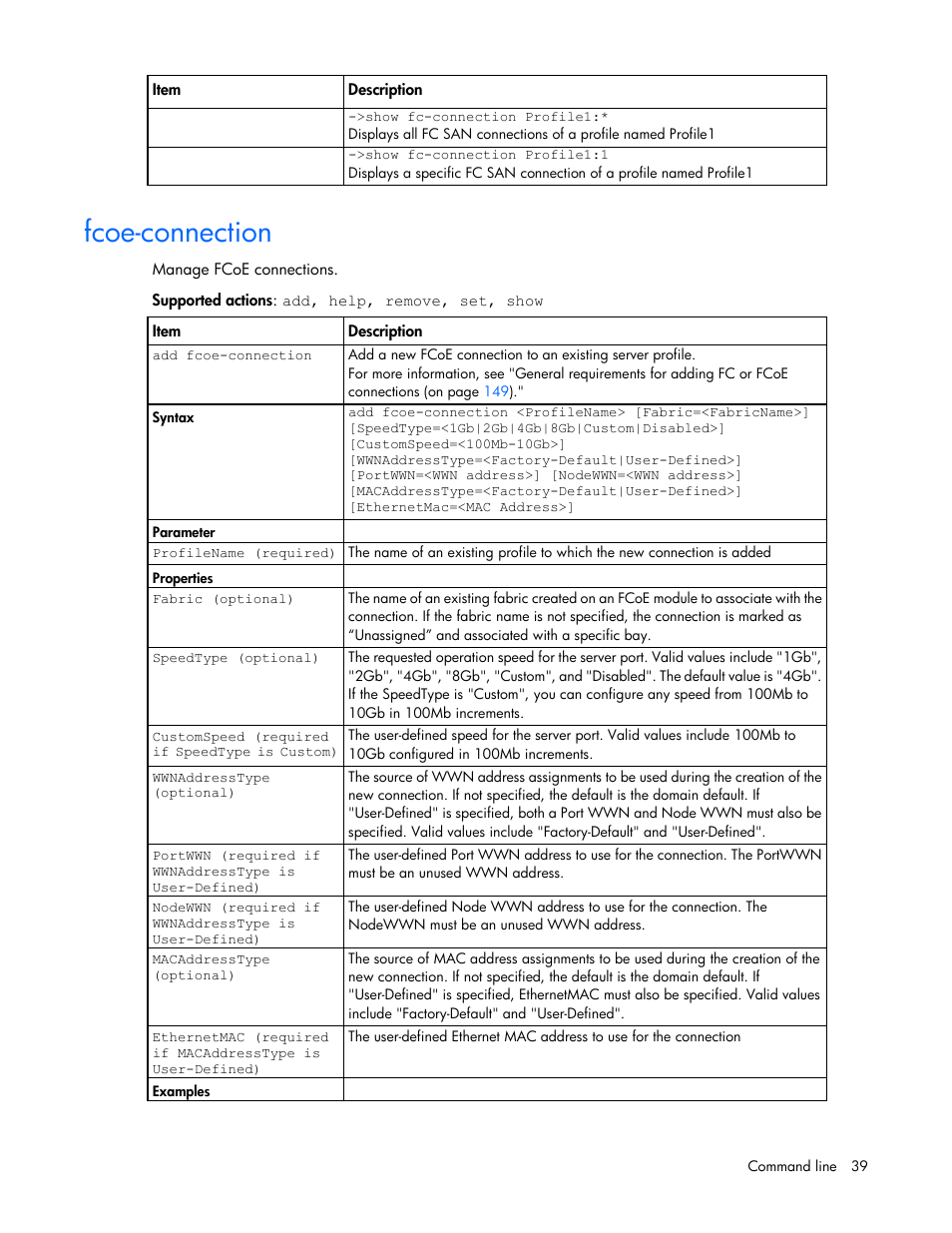 Fcoe-connection | HP Virtual Connect 8Gb 24-port Fibre Channel Module for c-Class BladeSystem User Manual | Page 39 / 162