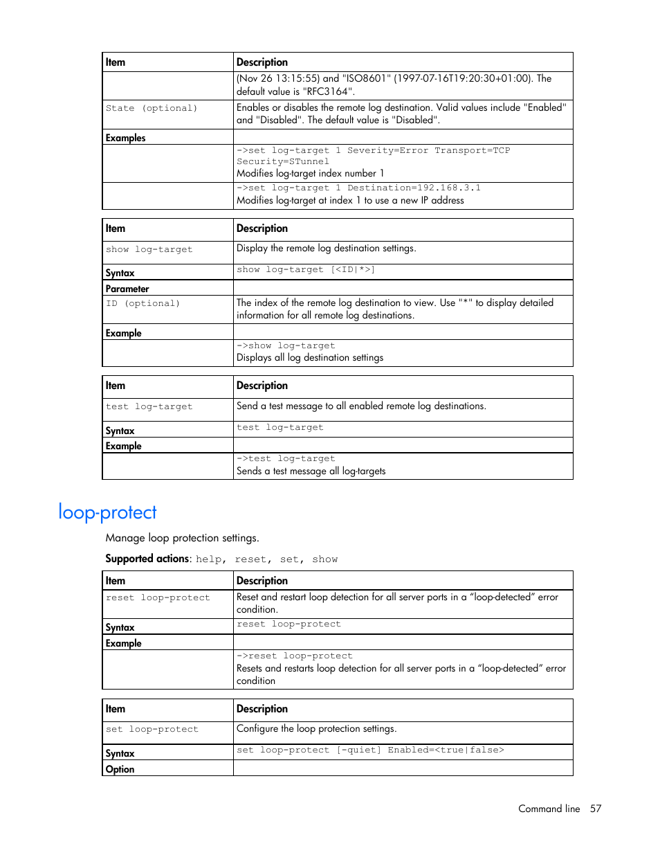 Loop-protect | HP Virtual Connect 8Gb 24-port Fibre Channel Module for c-Class BladeSystem User Manual | Page 57 / 162