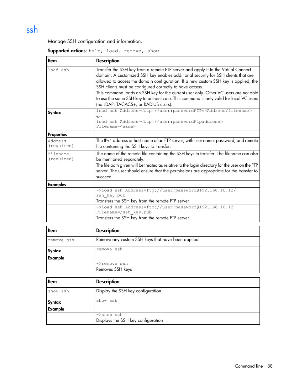 HP Virtual Connect 8Gb 24-port Fibre Channel Module for c-Class BladeSystem User Manual | Page 88 / 162