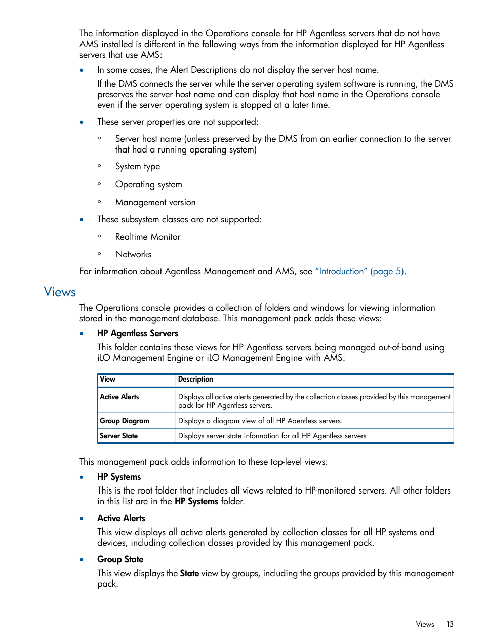 Views | HP OneView for Microsoft System Center User Manual | Page 13 / 37