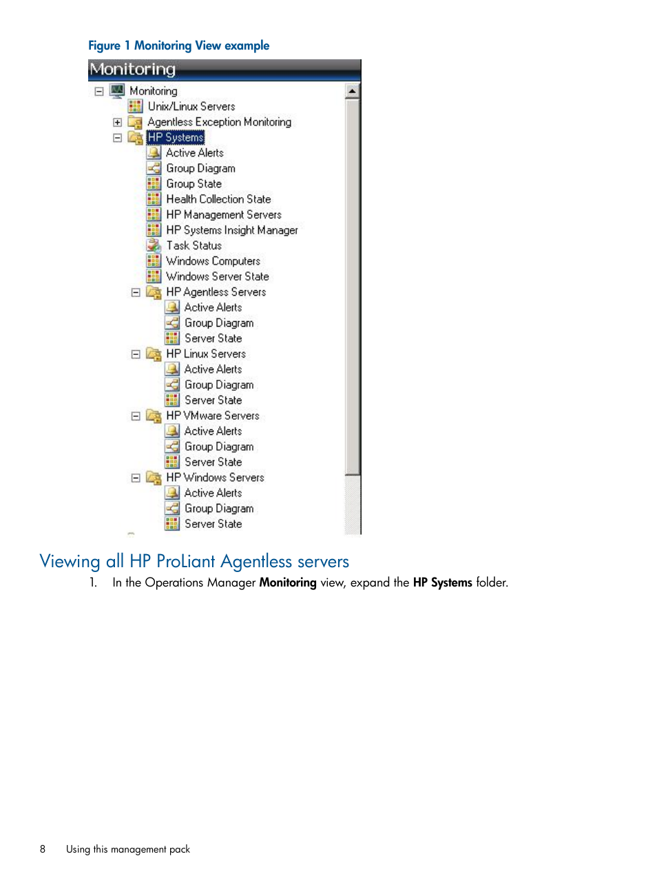 Viewing all hp proliant agentless servers | HP OneView for Microsoft System Center User Manual | Page 8 / 37