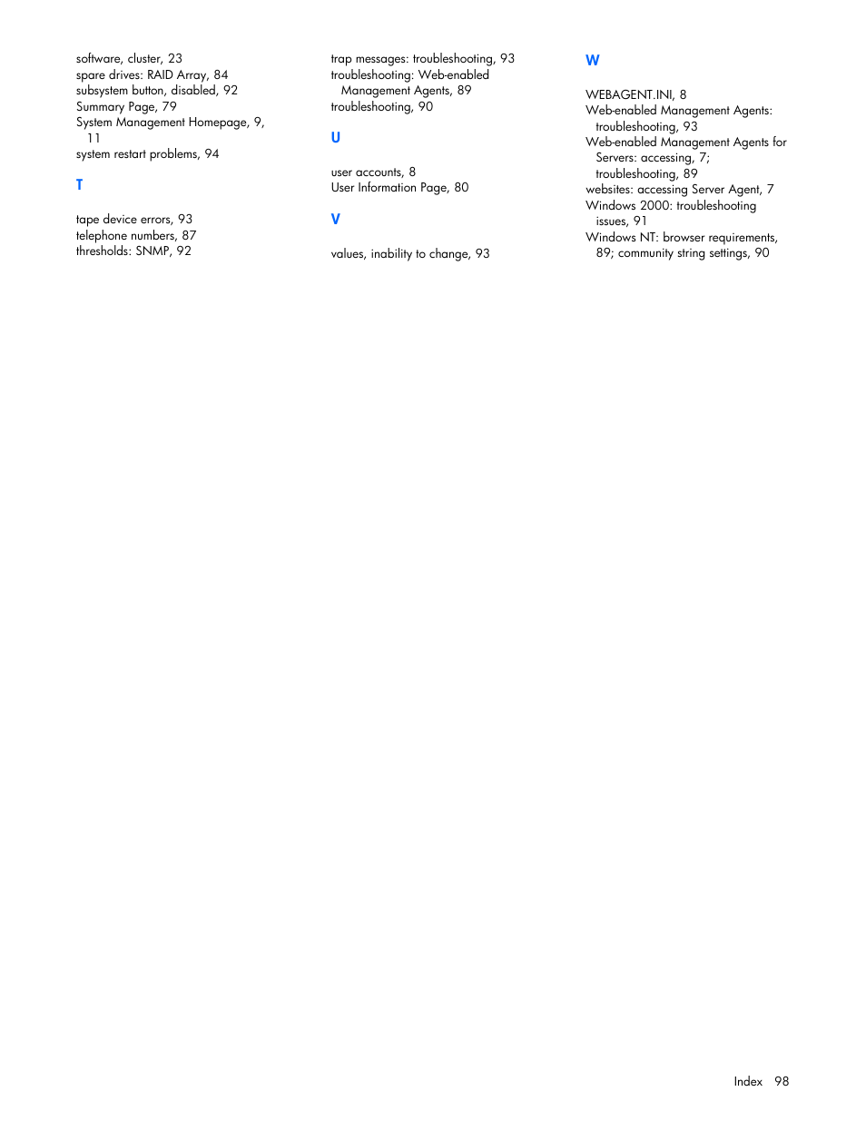 HP ProLiant DL380 G5 Server User Manual | Page 98 / 98