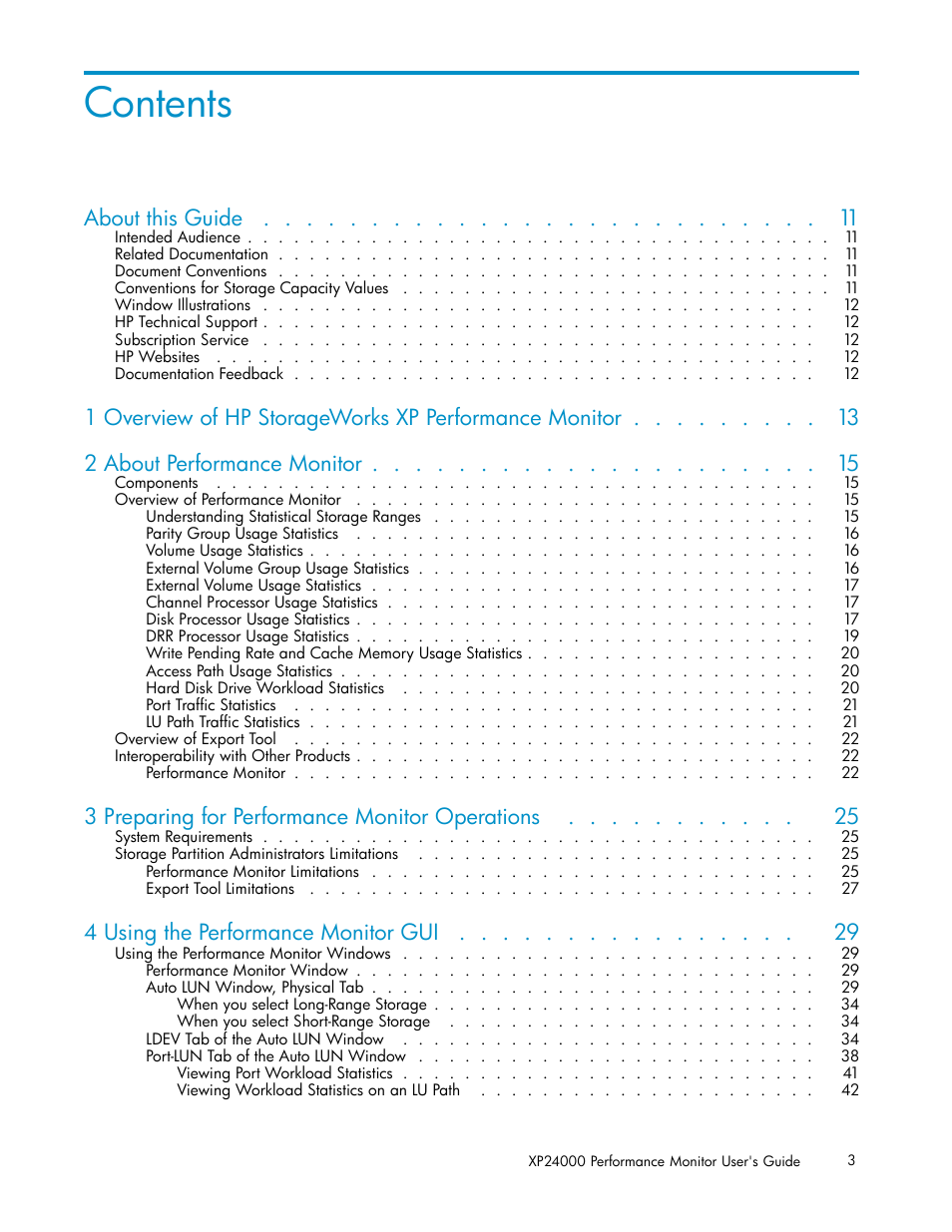 HP XP Array Manager Software User Manual | Page 3 / 129