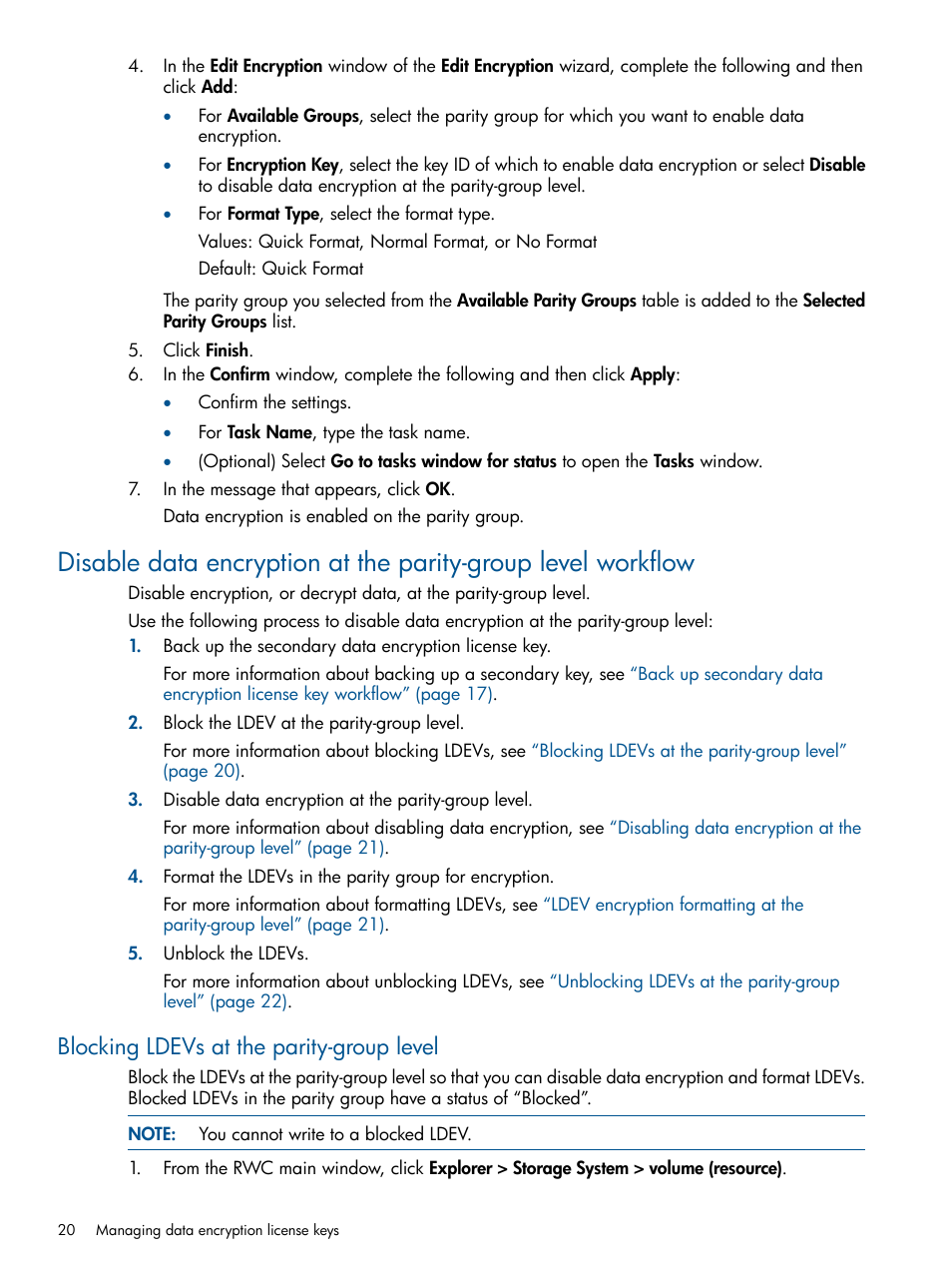 Blocking ldevs at the parity-group level | HP StorageWorks XP Data Integrity Check XP Software User Manual | Page 20 / 56