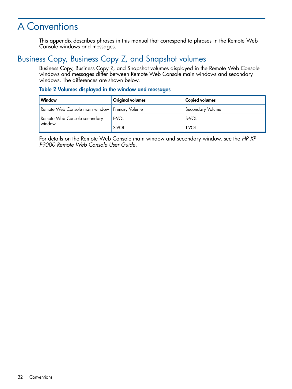 A conventions | HP StorageWorks XP Data Integrity Check XP Software User Manual | Page 32 / 56