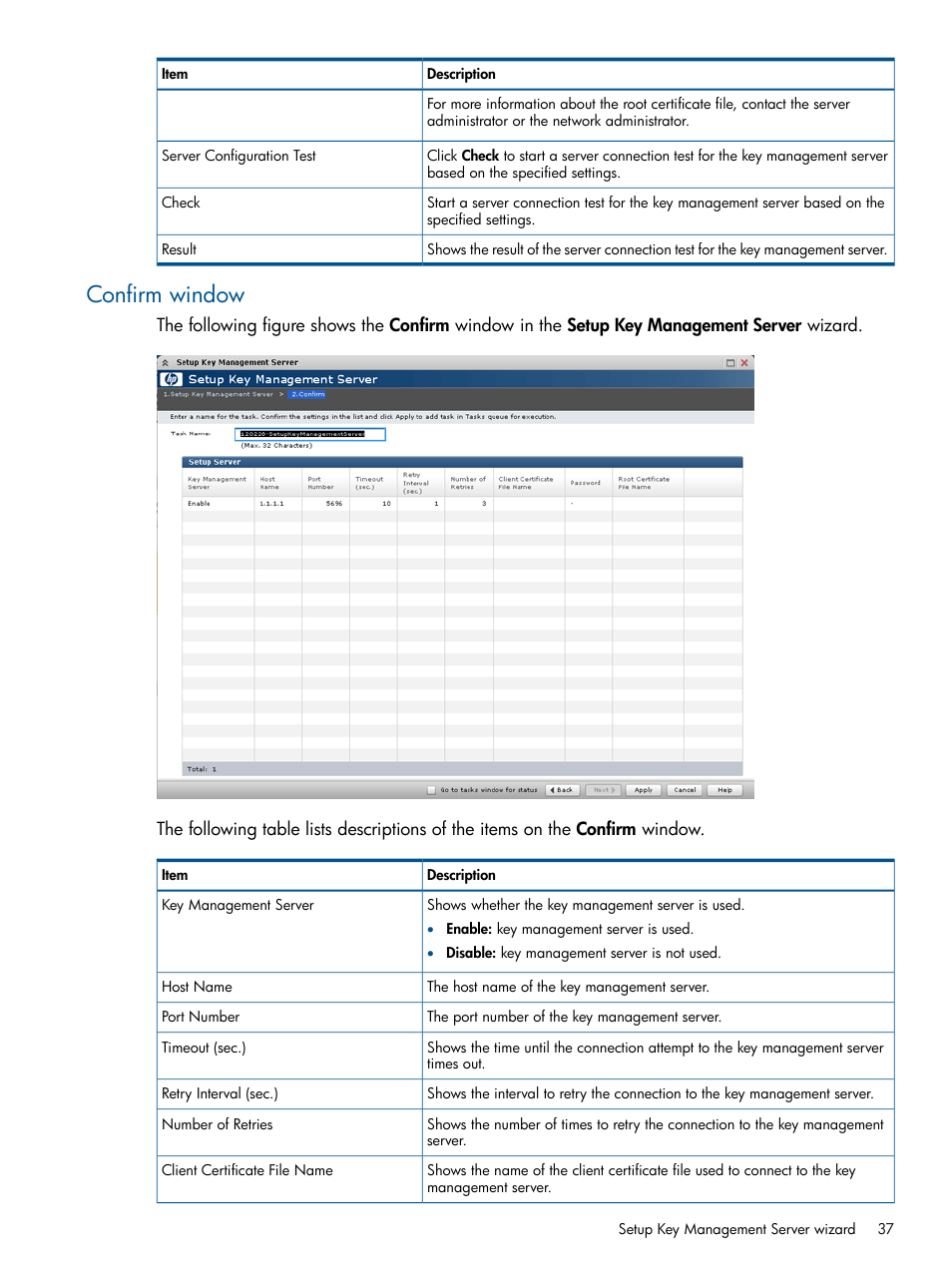 Confirm window | HP StorageWorks XP Data Integrity Check XP Software User Manual | Page 37 / 56