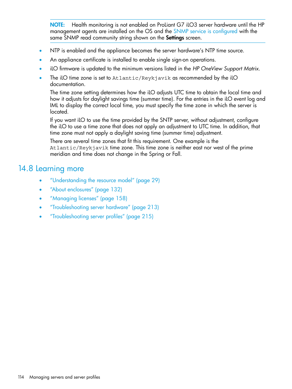 8 learning more | HP OneView User Manual | Page 114 / 297